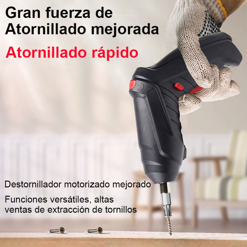 Juego de herramientas eléctricas de 4,2 v, reparación de mantenimiento del hogar, batería de litio, Mini taladro eléctrico doméstico, destornillador inalámbrico