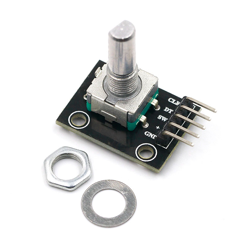Módulo codificador giratorio de 360 grados para Arduino, PLACA DE DESARROLLO DE Interruptor de Sensor de ladrillo, KY-040 con pines