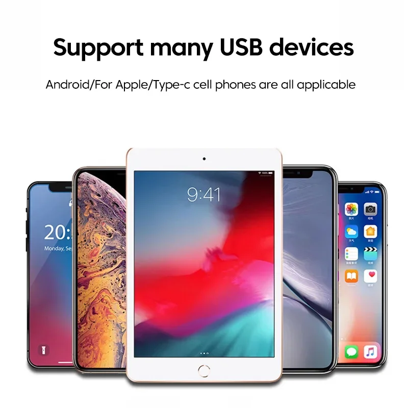 Adapter OTG 3 w 1 USB3.0 na Micro USB/Typ C/Lightning Konwerter dla iphone Xiaomi Samsung Mysz Klawiatura U Pendrive