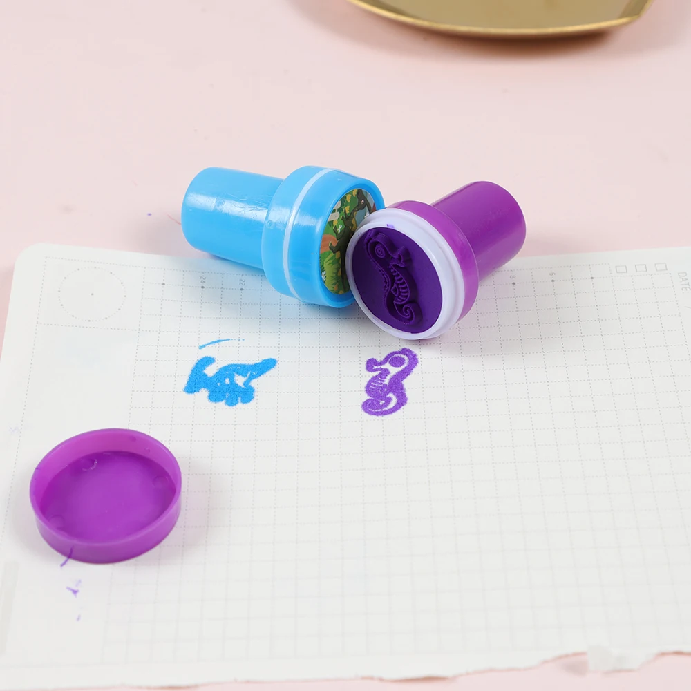 5-50Pcs Assorted แสตมป์เด็ก Self แสตมป์เด็กของเล่นแสตมป์ยิ้ม Face Seal สมุดภาพ DIY ภาพวาดตกแต่ง