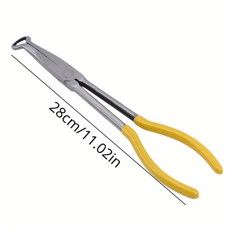 "11"" Premium Long Reach Spark Plug Pliers - Secure Ring Nose Design, Non-Slip Handles, Engine Maintenance Tool for Efficient Wi