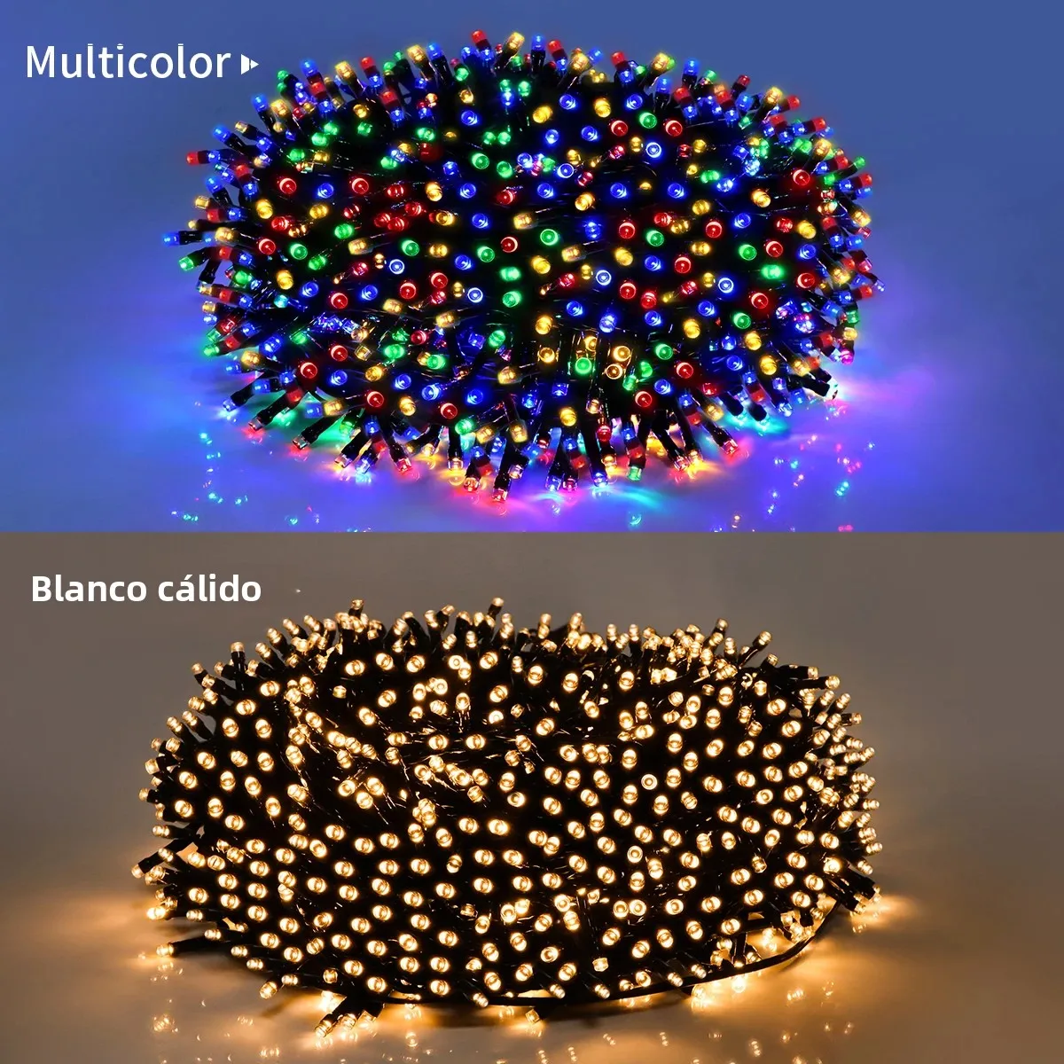 Guirnalda de luces LED para decoración navideña y de Halloween, 100M, disponible, Multicolor, con 8 modos, resistente al agua, para jardín al aire libre, casa, patio, césped