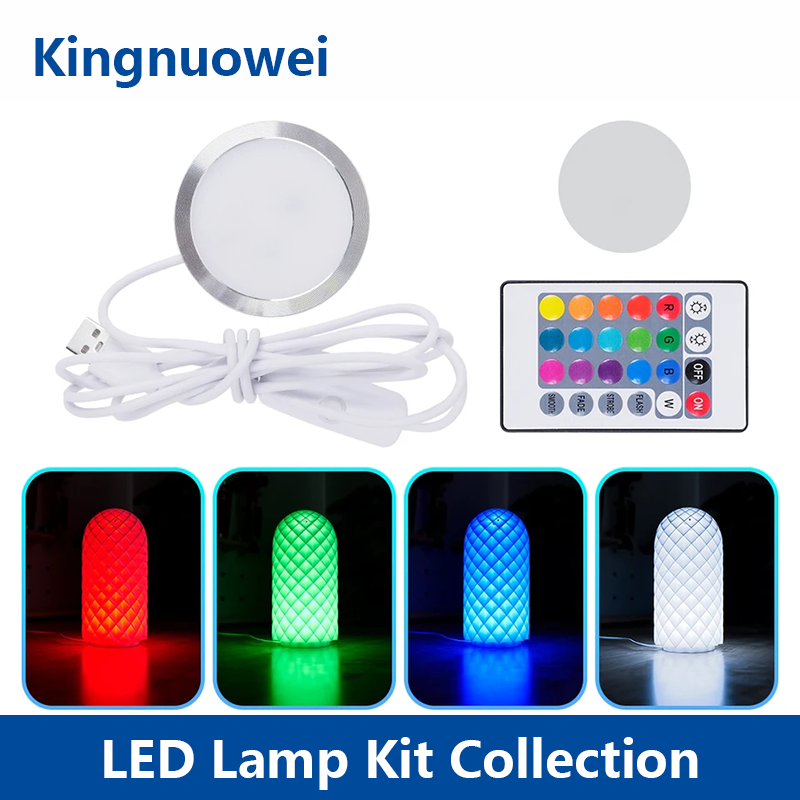 Para bambu Kit de lámpara Led colección MH001 impresión 3D DIY modelo creativo blanco cálido rgb luz LED regalos accesorios de impresoras 3d