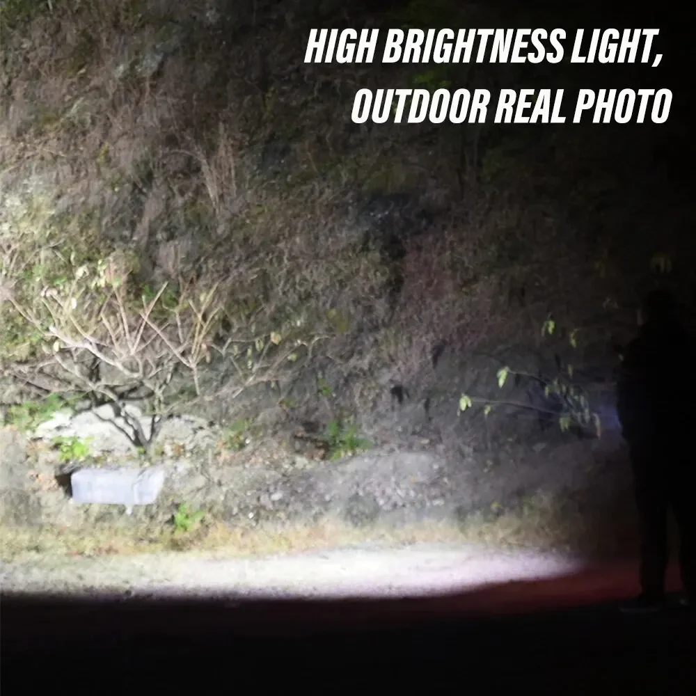 MINI linterna LED recargable, luz de Camping con luces laterales y cola de pantalla con imán, adecuada para explorar y acampar