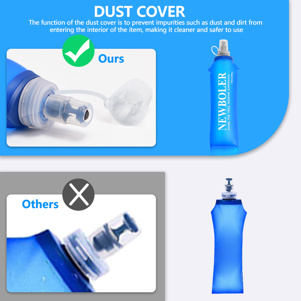 ขวดน้ํา 750ML TPU พับขวดนุ่มขวดน้ํากีฬาถุงน้ําขวดน้ําพับได้วิ่งตั้งแคมป์เดินป่า