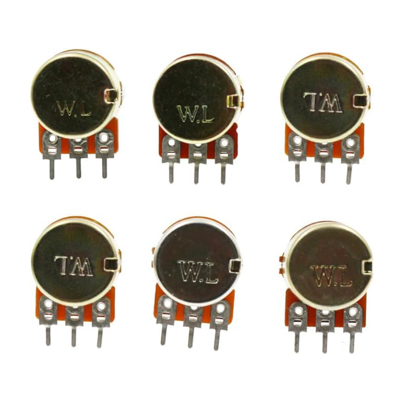 10 ensembles 15MM WH148 arbre moleté 3 bornes Kit d'assortiment de potentiomètres rotatifs coniques linéaires B1K 2K 5K 10K 20K 50K 100K 250K 50