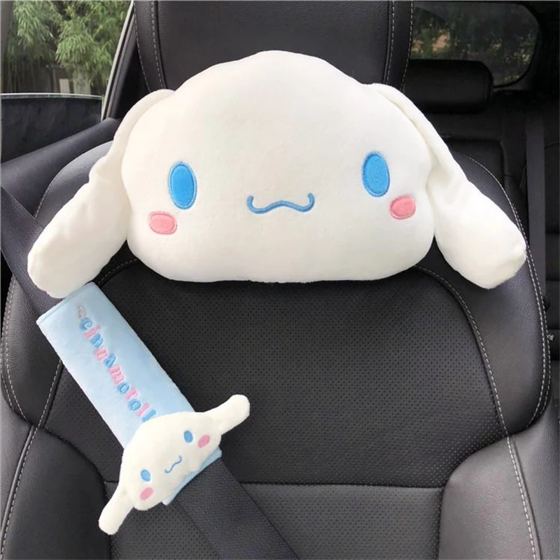 Sanrio Hoạt Hình Cinnamoroll Gối Tựa Đầu Cổ An Toàn Đệm Ghế Đỡ Cổ Gối Tựa Đầu Ghế Thắt Lưng Trang Trí Xe Ô Tô Xmas Quà Tặng