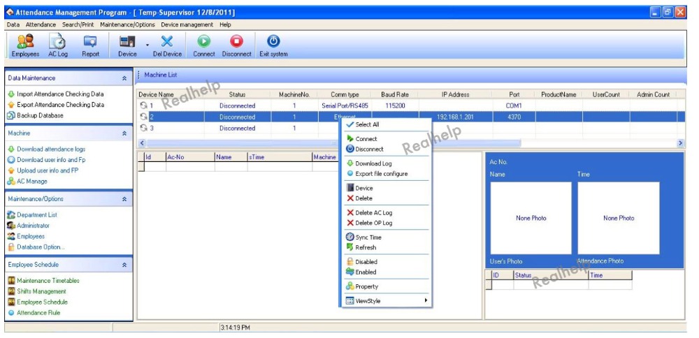 ZKTeco-Face Recognition Fingerprint, Time Attendant Machine, ZK3969