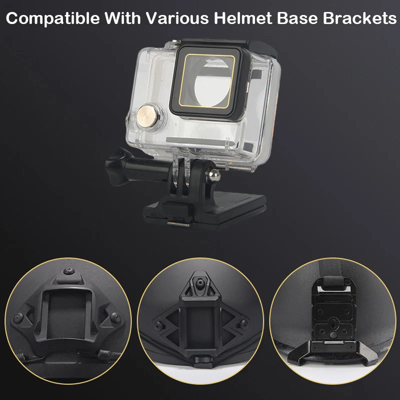 GoPro Hero Action Camera Helmet Fixed Mount Base Adapter  for FAST/MICH/NVG Camera Holder Install Helmet Accessories