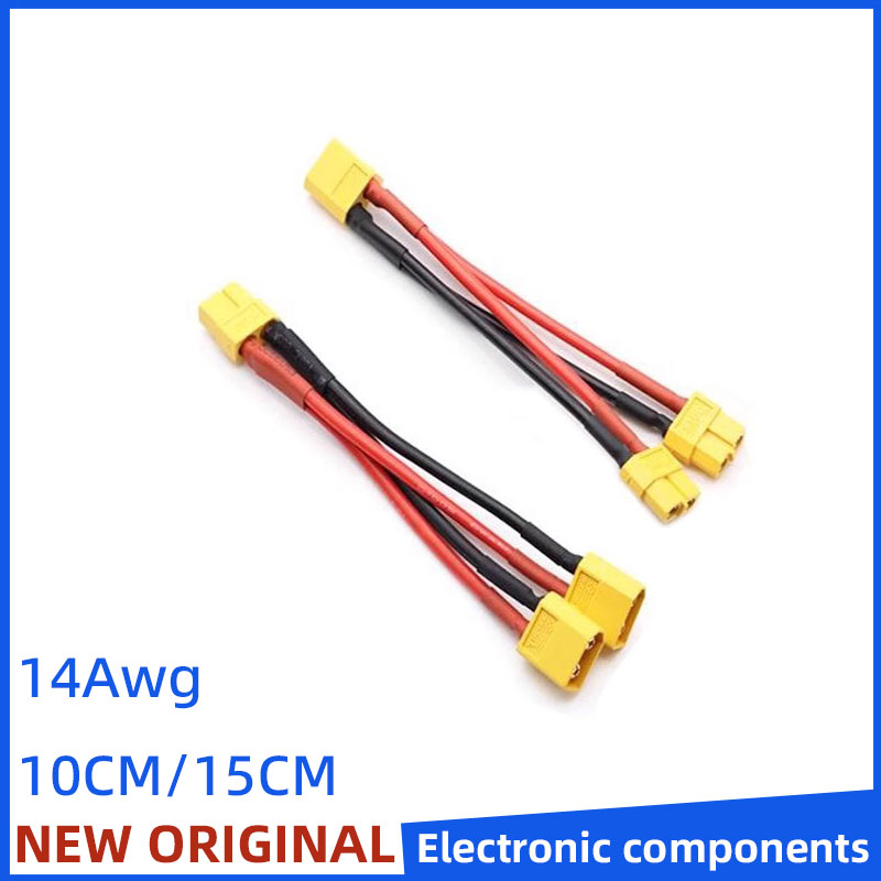 XT60-Anschluss, Silikondraht/paralleler Batterieanschluss, männlich, weiblich, Kabel, Dual-Verlängerung, Y-Splitter, 2-Wege, 14 AWG, für RC-Motor