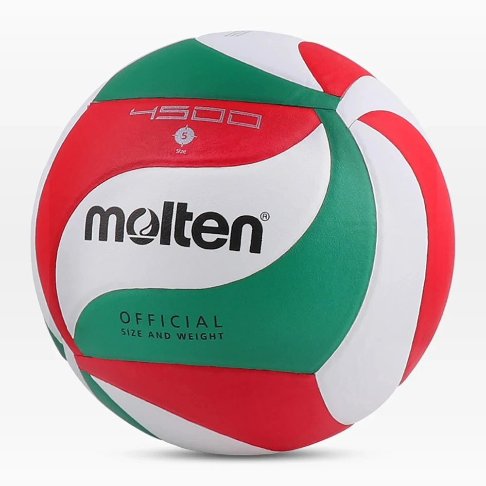 Bola de PU suave de tamaño 5 estándar de voleibol fundido para estudiantes, adiestramiento en interiores y exteriores, entrenamiento de partidos, V5M4500