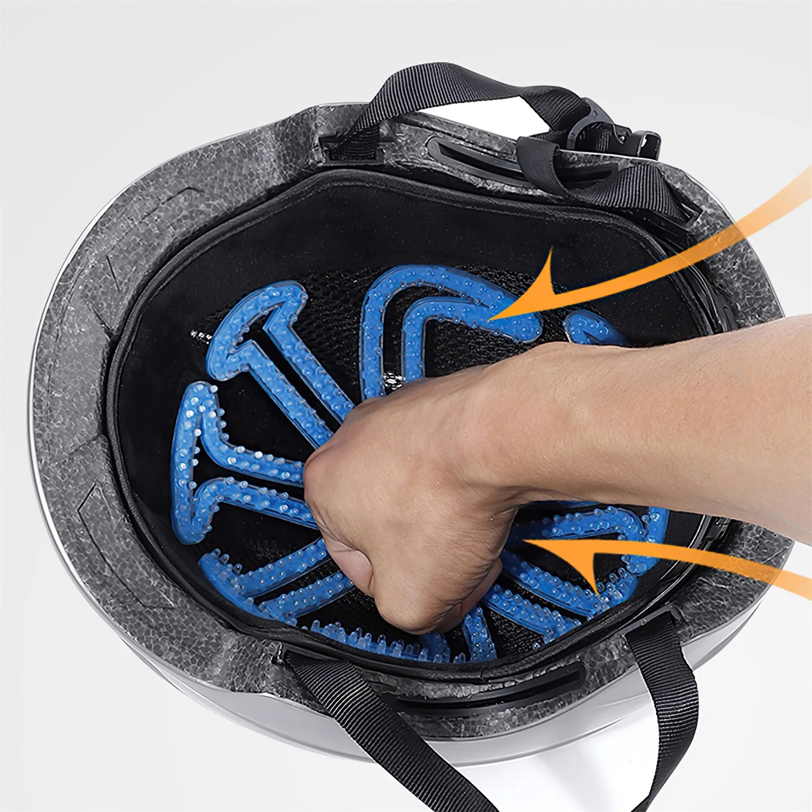 Elastyczna silikonowa wyściółka do kasku motocyklowego, bezpieczna, amortyzująca wstrząsy, odporna na odkształcenia, wyściółka do kasku rowerowego, dobrze wentylowana, wyściółka wewnętrzna do kasku.