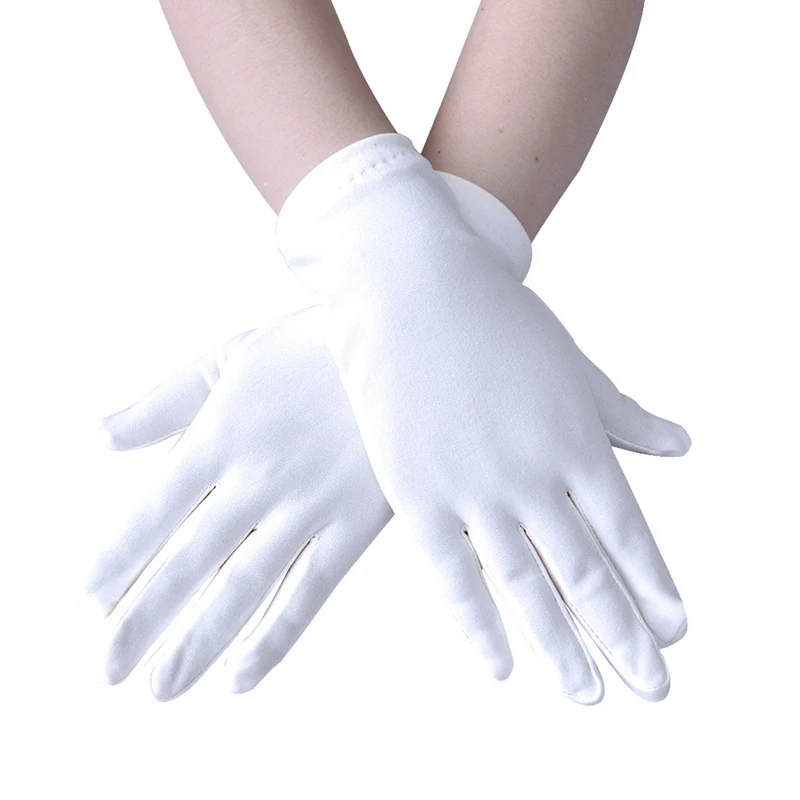 Woman Gloves for Summer Satin Sunscreen  Female Thin Solid Color Ceremonial Performance Dance Breathable Driving Gloves