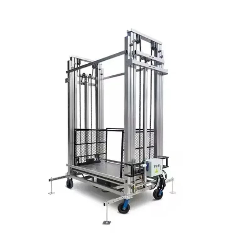 4 m, 6 m, 8 m Hub, 1000 kg, hydraulisches elektrisches Gerüst, mobile Materialhebebühne mit Fernbedienung, CE-Zertifizierung