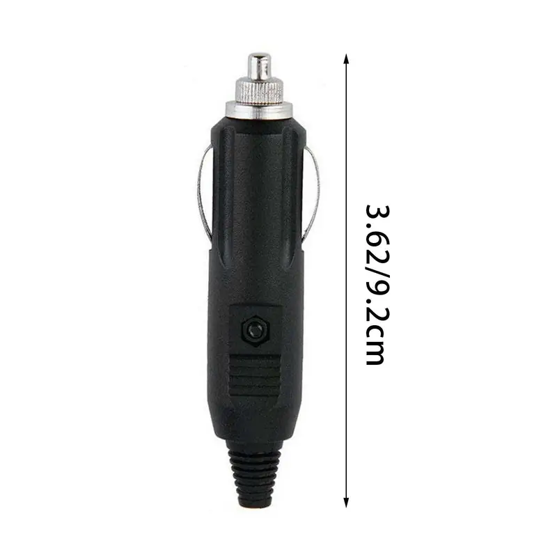 12V do 24V wtyczka do zapalniczki samochodowej męska głowica z lampką kontrolną pojazd elektryczna wtyczka do zapalniczki samochodowej Adapter ładowarki