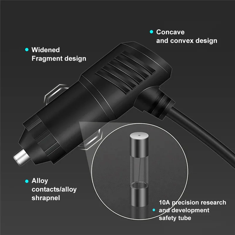 120W Car Charger Cigarette Lighter Adapter Dual USB PD Car Charger Fast Charging Socket Plug Adapter for IPhone GPS Dashcam