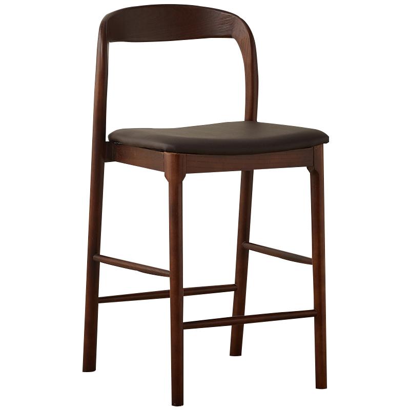 Holzbeine, schwarze Barhocker, Rückenlehne, minimalistisch, einzigartig, Designer, moderne Barhocker, Küche, robust, Sillas de Comedor, Wohnmöbel