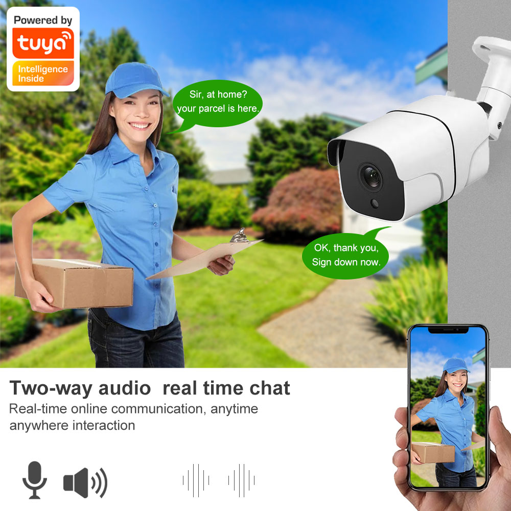 Tuya 5G Wifi cámara IP bala al aire libre 5MP cámara de seguridad para el hogar detección de movimiento 1080P HD Color visión nocturna Audio vigilancia