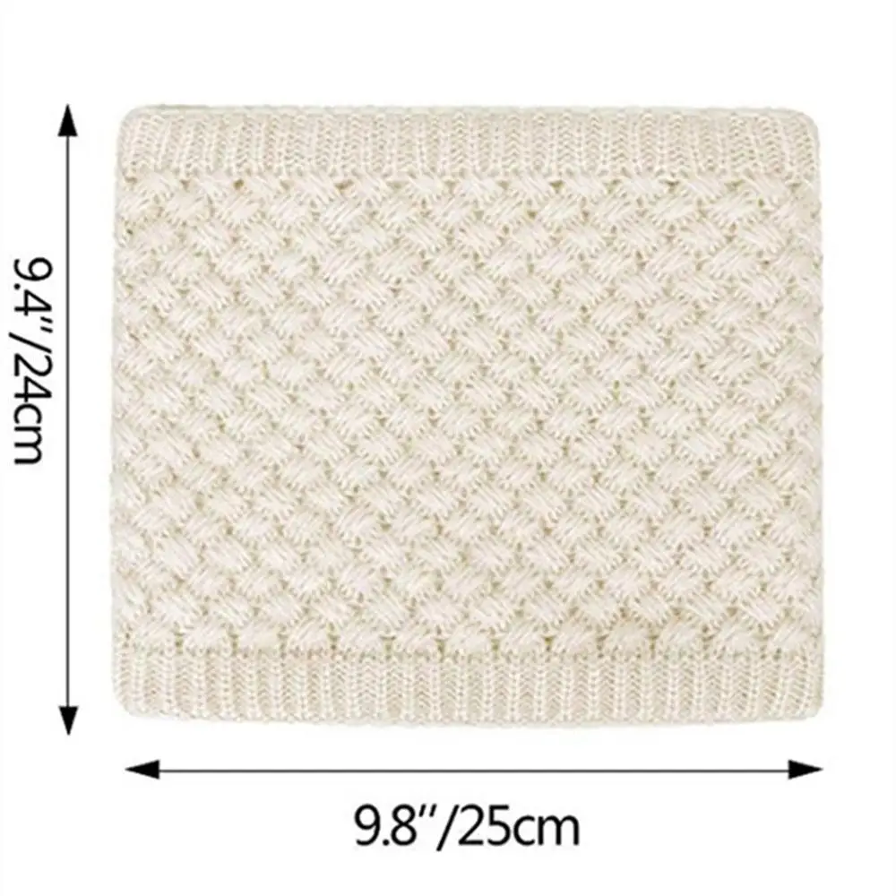 Mulheres homens de malha pescoço cachecóis inverno quente grosso velo dentro de lã colar anel cachecol elástico malha cachecol snood neckerchief