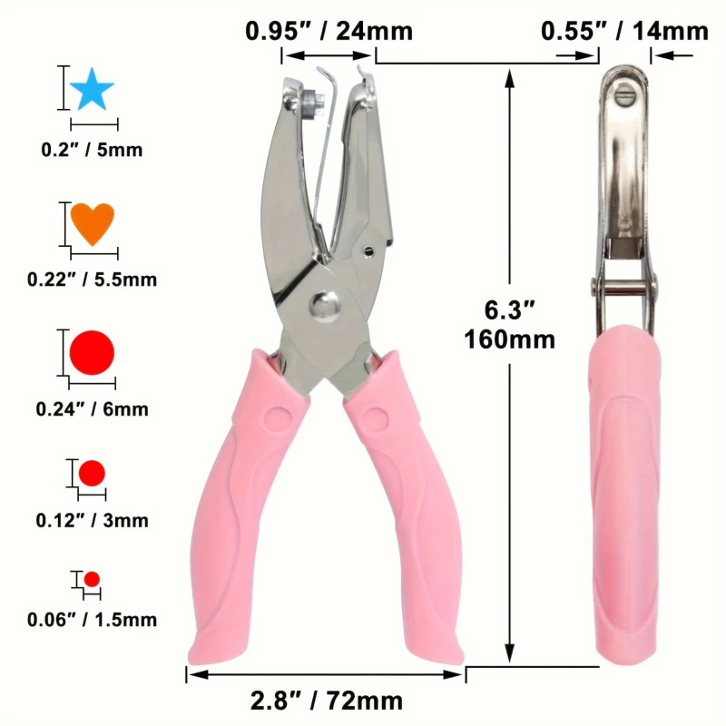 Śliczny dziurkacz z pojedynczym otworem Scrapbooking papierowe ubrania dziurkacze gwiazda serce okrągły dziurkacz DIY Craft kształt Cutter Perforator 2024