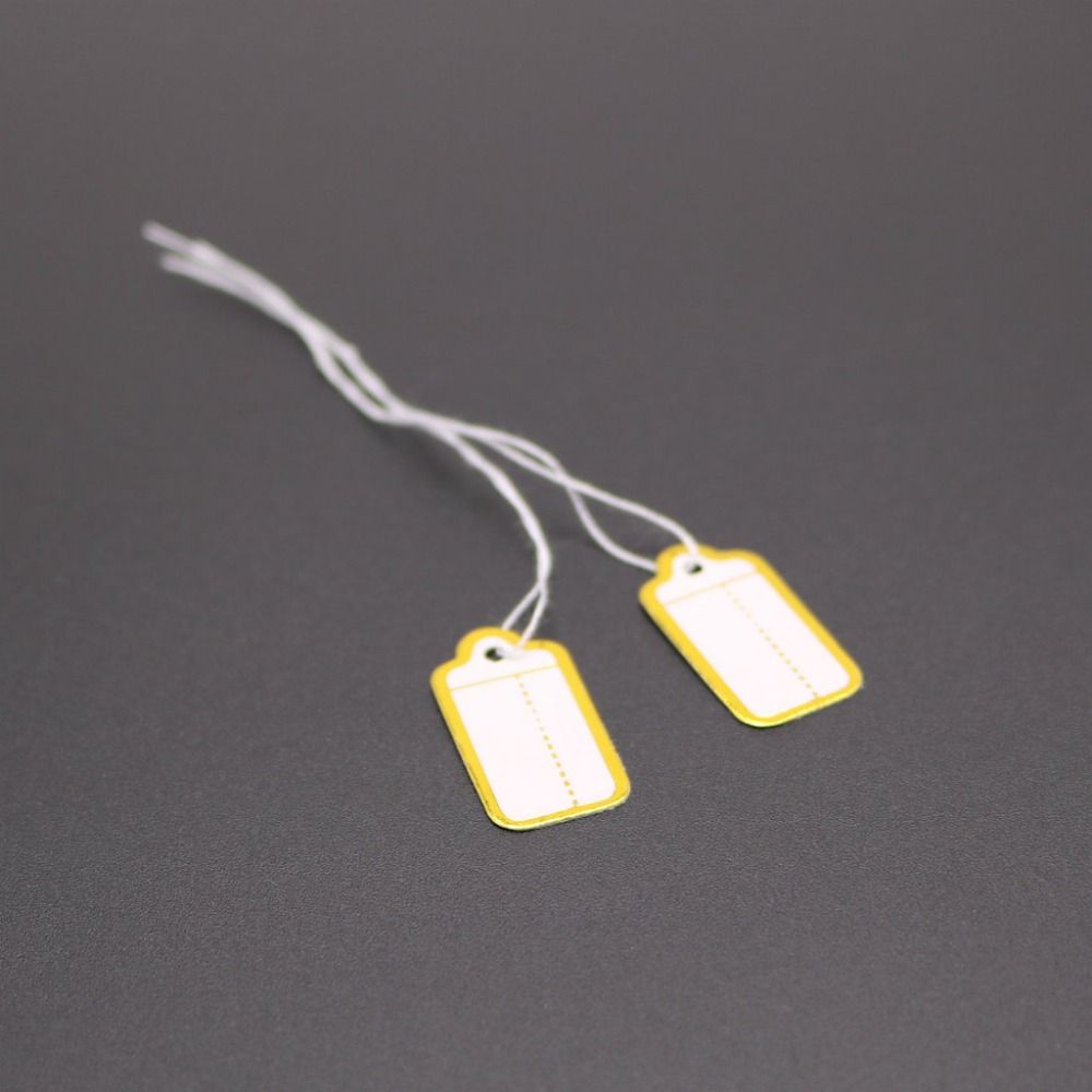 100 шт., ярлыки для ювелирных изделий, с золотистыми/серебристыми краями