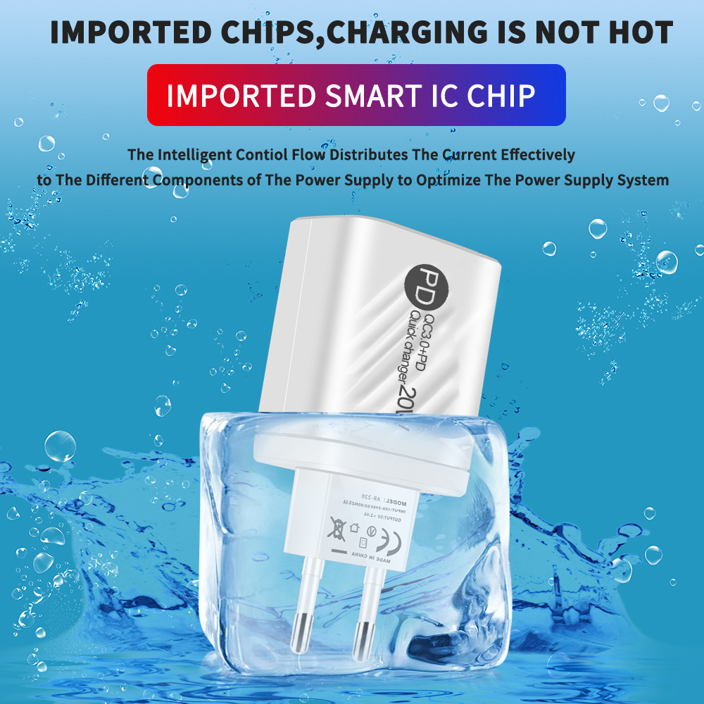 USB-Ladegerät 20 W Schnelllade-Handy-Adapter für iPhone 14 Samsung Xiaomi Huawei Quick Charge 3.0 Wand-USB-Ladegerät-Adapter