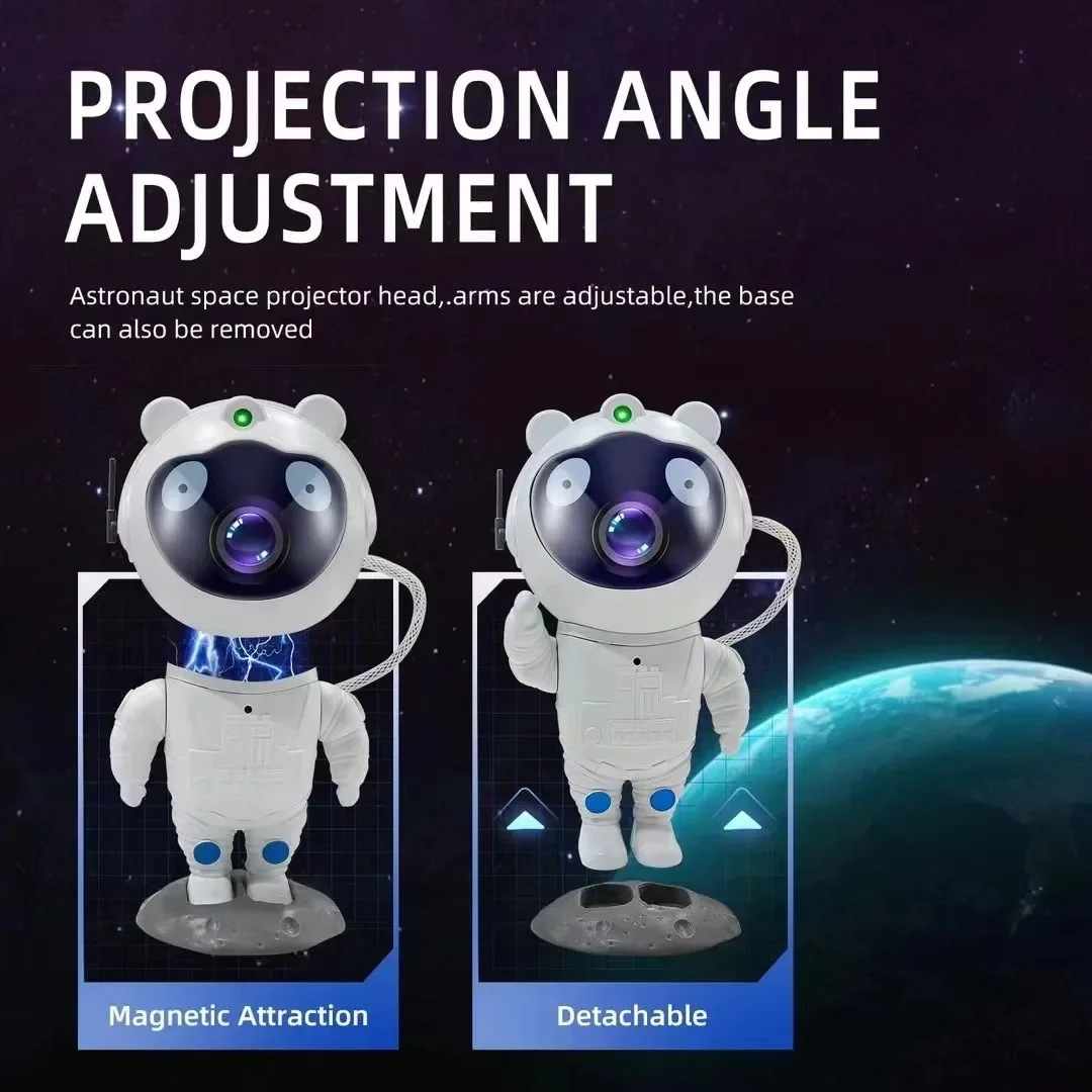 LED Astronaut Sternenprojektor Licht Musikwiedergabe USB Plug-in Bluetooth Lautsprecher Projektorlampe für Schlafzimmer Urlaubsdekorationen