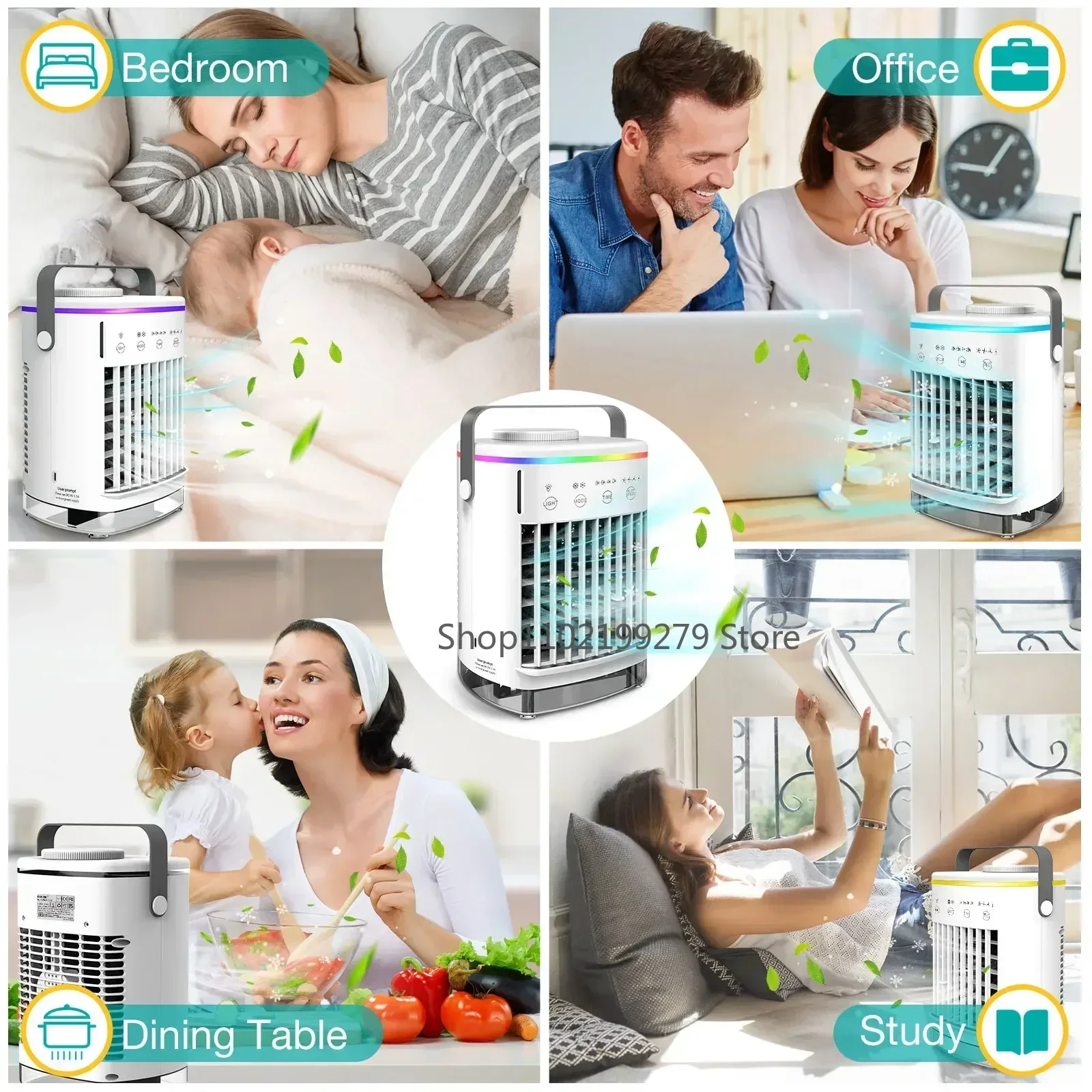 Mini Airconditioning Koelventilator Multifunctionele USB Nieuwe Huishoudelijke Draagbare Airconditioner Luchtbevochtiger Sterke Wind