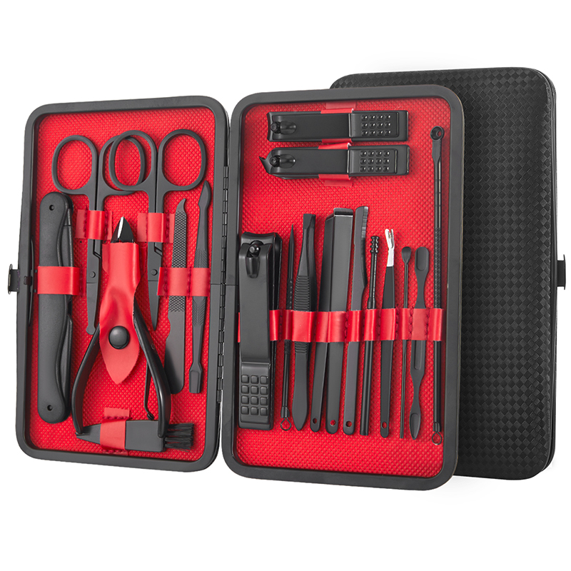 7-20 pçs conjunto de manicure cortador de unhas de aço inoxidável ferramenta de beleza conjunto portátil kits de aliciamento profissional, kit de unhas de viagem
