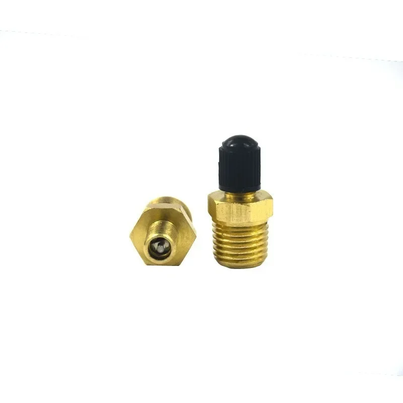 Válvula de enchimento de tanques de compressor de ar, 1/4 npt 1/8 npt m10, válvula schrader de latão anticorrosão, válvula de pneu de automóvel, núcleo de pneu coppe