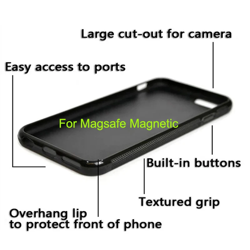 Casing ponsel magnetis kodok jamur, casing penutup pengisian daya nirkabel untuk iPhone 16 15 14 Plus 13 12 Mini 11 Pro Max Magsafe