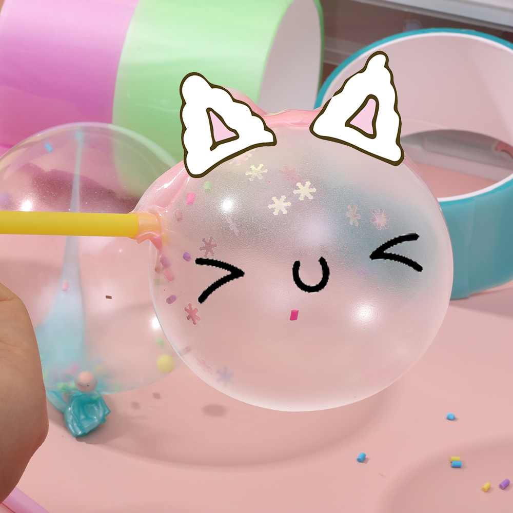 ナノバブルテープ DIY ピンチボール水風船非毒性高粘着透明両面テープストレスリリーフおもちゃキッズギフト