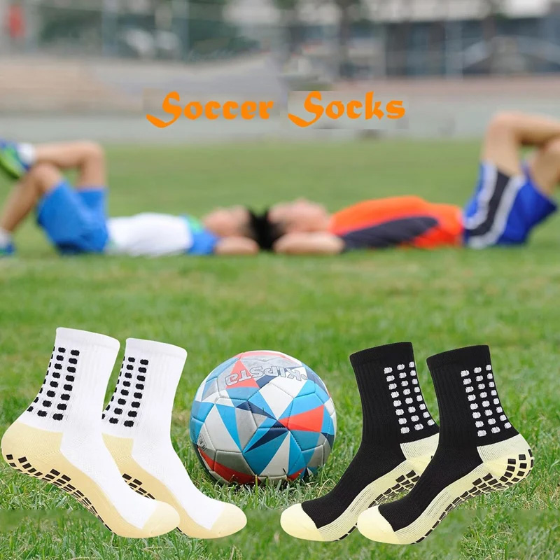 1/4 Paar rutschfeste Fußball-Socken für Damen und Herren, Outdoor-Sport, Grip, Fußball, Yoga