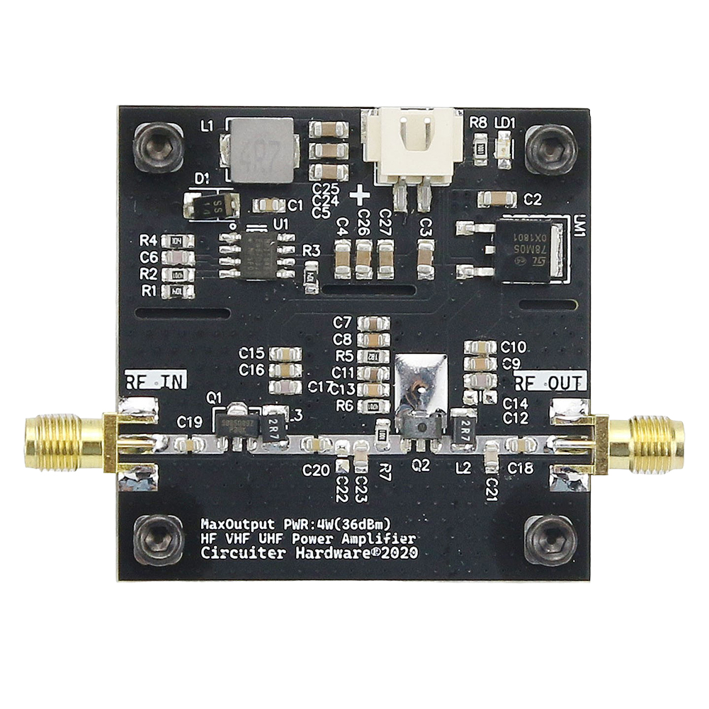 Amplificateur de puissance VHF UHF RF, Gain 0.5-800MHz 40dB, HF VHF UHF pour Radio amateur