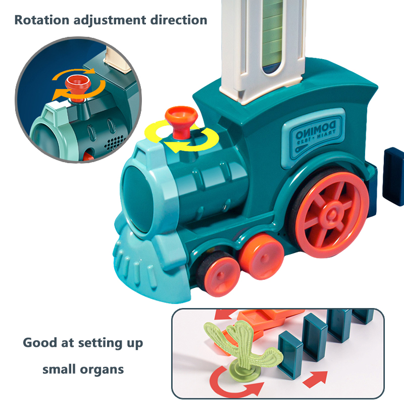 Crianças colocação automática dominó trem carro elétrico dominó conjunto de blocos de tijolos kits jogos brinquedos educativos crianças brinquedo diy meninos presente