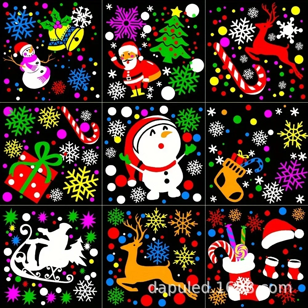LED Snowflake Christmas Laser Projector Light,16 patterns Waterproof Rotating Christmas Stage Lights Christmas Decoration