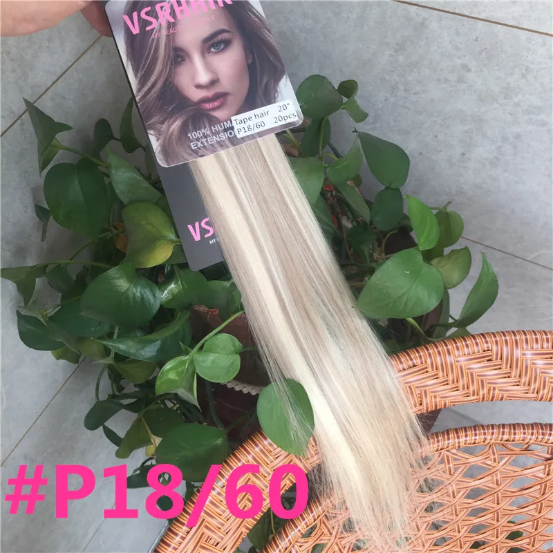 Vsr pop pu super fita na extensão do cabelo humano loira piano cor eua forte fita adesiva extensões de cabelo para salão de beleza