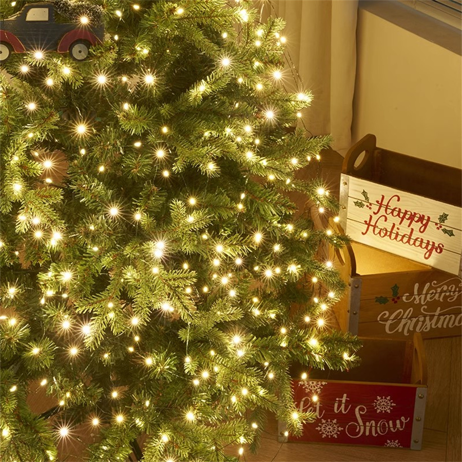 200 m 2000 LED Silber Draht Lichterkette Wasserdicht Stecker In Weihnachtsbaum Hängen Girlande Licht Outdoor Weihnachten String Licht