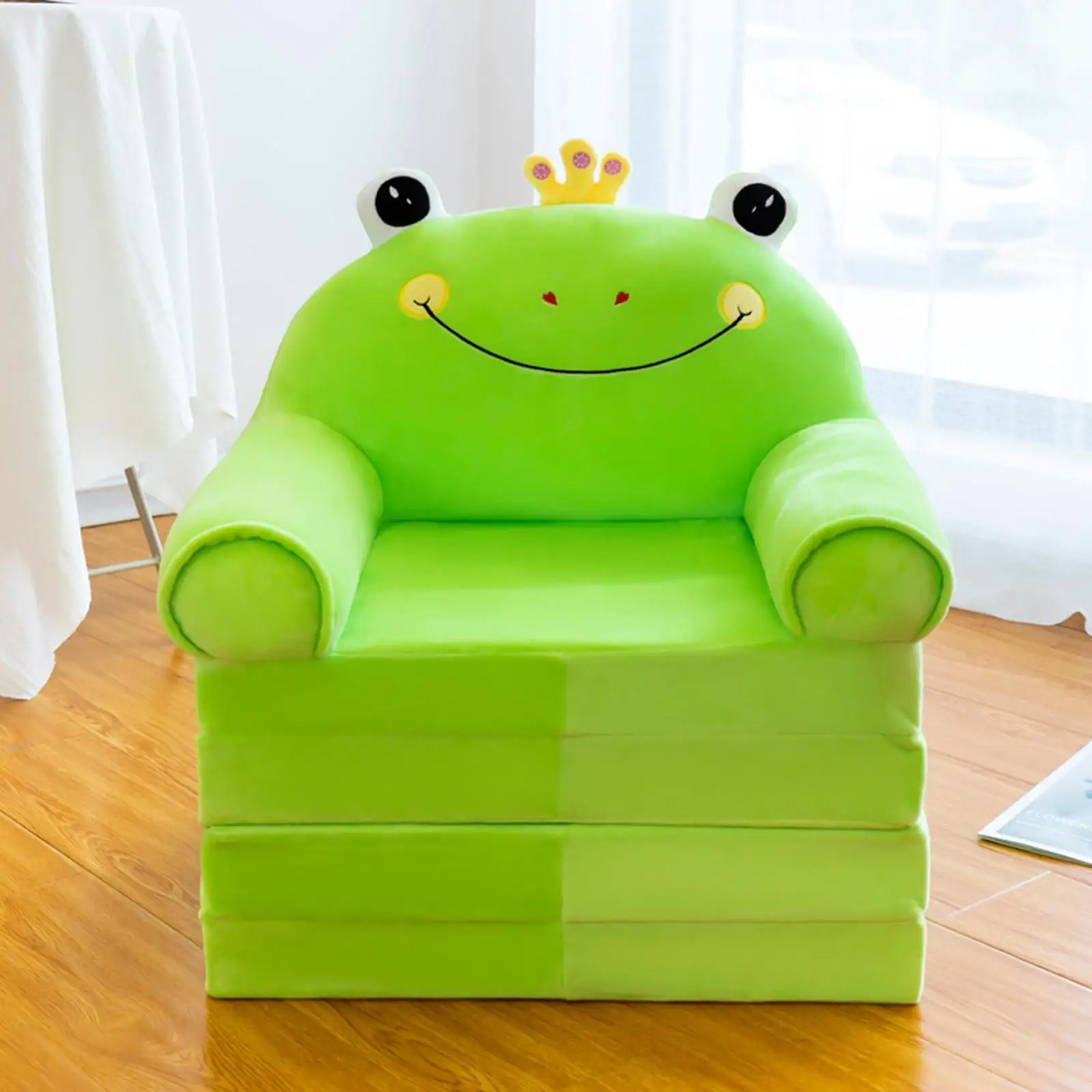 การ์ตูนพับโซฟาสำหรับเด็ก Plush เด็กโซฟาพนักพิงเก้าอี้ Slipcover สำหรับห้องนั่งเล่น