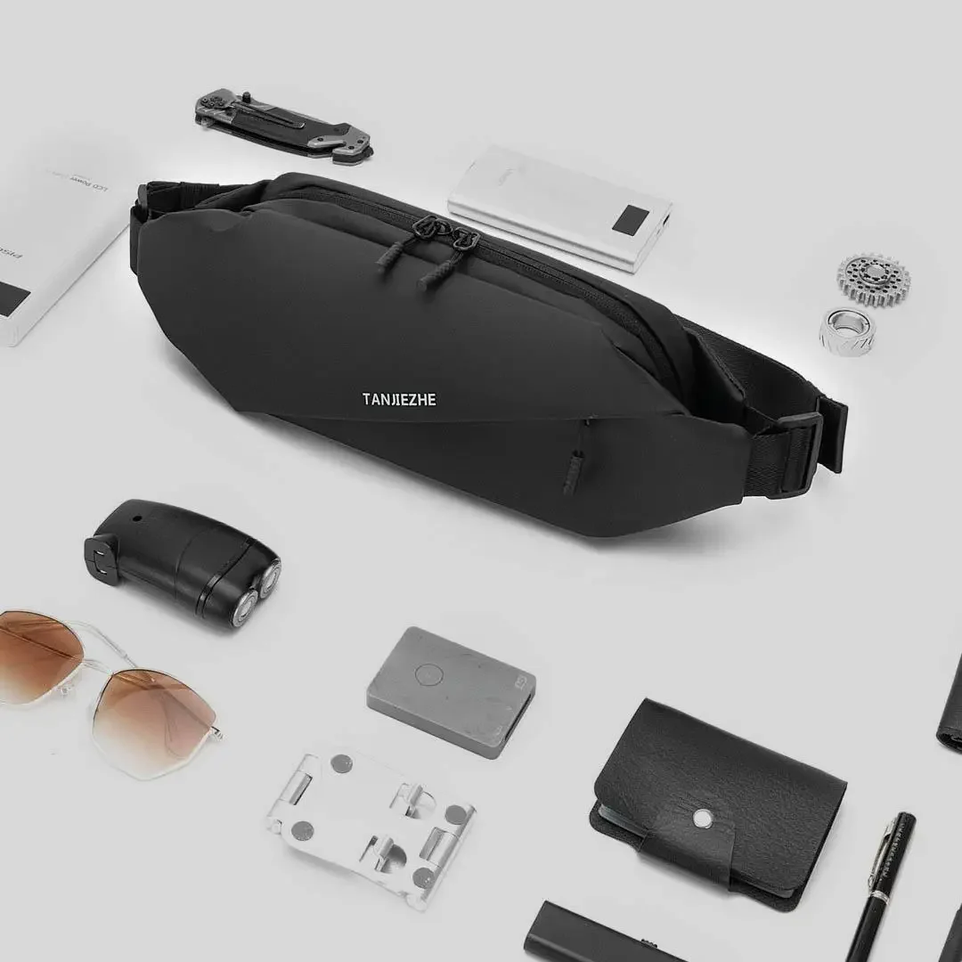 Hautfreundliche, verschleißfeste, minimalistisches Design, funktionelle winddichte Brusttasche/Hüfttasche