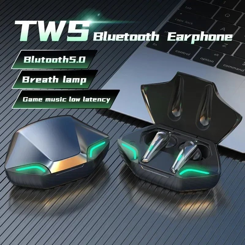 X15 プロゲーミングワイヤレス Bluetooth ヘッドセット TWS 5.2 ステレオイヤホン低遅延イヤホン Bluetooth マイク付き iPhone Xiaomi