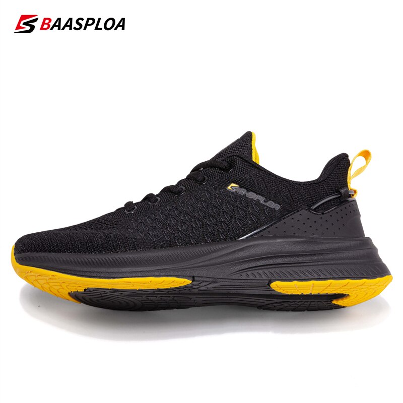 2023 Baasploa Men Runningรองเท้าน้ําหนักเบากีฬารองเท้าตาข่ายBreathableรองเท้าผ้าใบลําลองลื่นกลางแจ้งสําหรับชายใหม่มาถึง