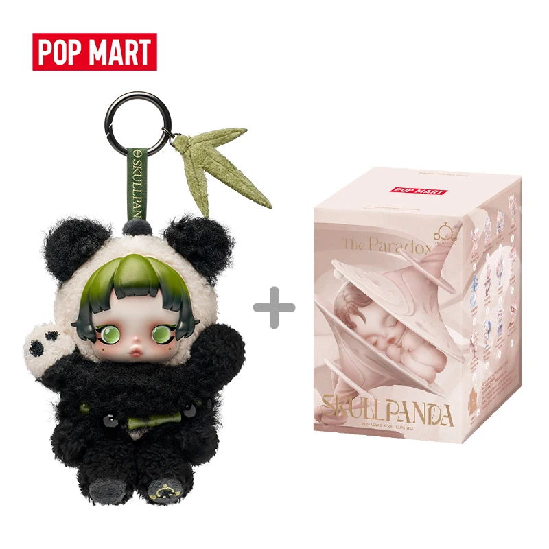 【COMBO】POP MART 1PC SKULLPANDA Lazy Panda Plüschpuppen-Anhänger Blind Box + 1PC SKULLPANDA The Paradox Series Blind Box