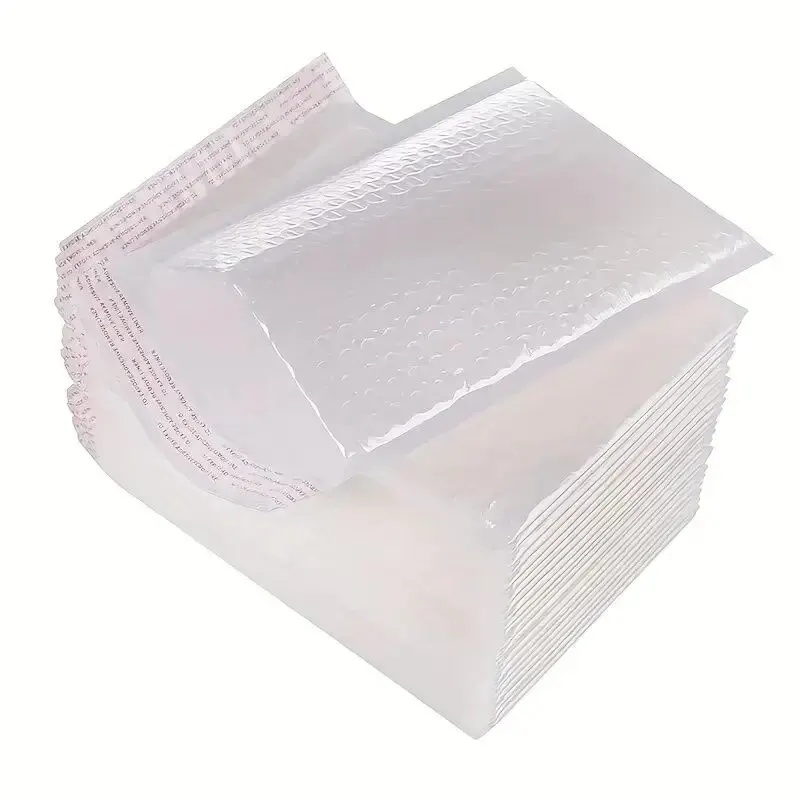 10 stücke Composite Perl glanz Film Bubble Bag weiß Kleidungs stück Verpackung Express Tasche verdickt Umschlag Schaum wasserdicht Bubble Bag
