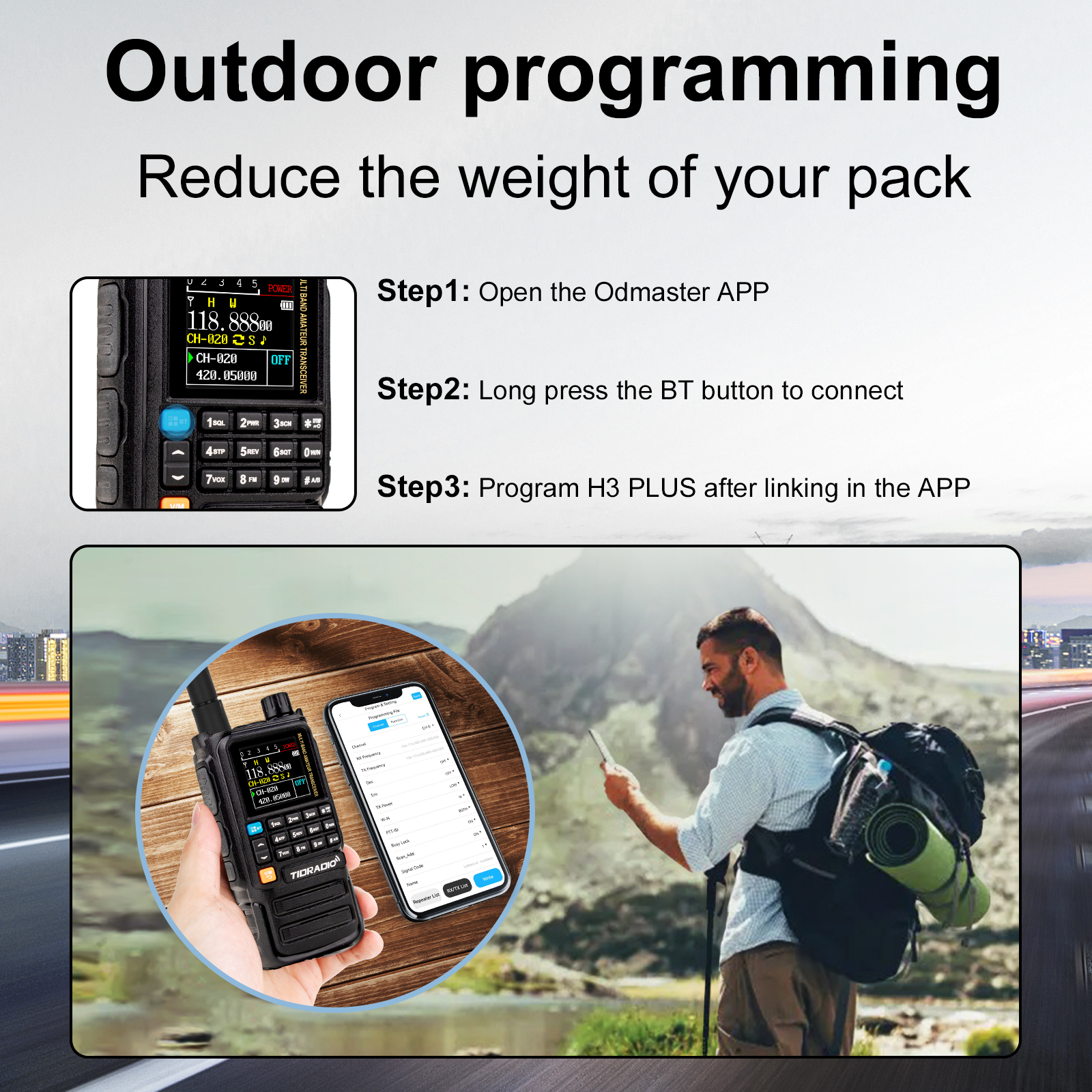 TIDRADIO H3 Plus Global Communications equipment Bluetooth Answerphone Air Band Long Range Wireless Programming Three Models