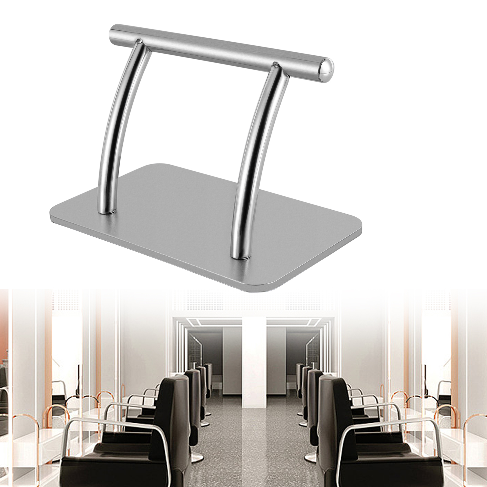 Pedal da cadeira do barbeiro do aço inoxidável, Salon Chair Foot Rest, Acessórios para pés de substituição, Salão de cabeleireiro