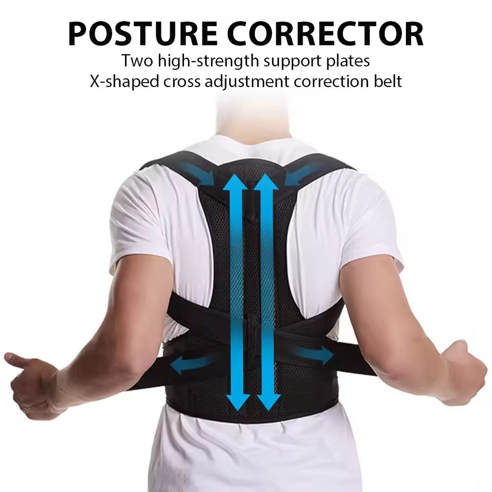 กลับท่าทาง Corrector Scoliosis กลับรั้งกระดูกสันหลังรัดตัวไหล่ Therapy สนับสนุนเข็มขัดแก้ไขท่าทางศัลยกรรมกระดูก