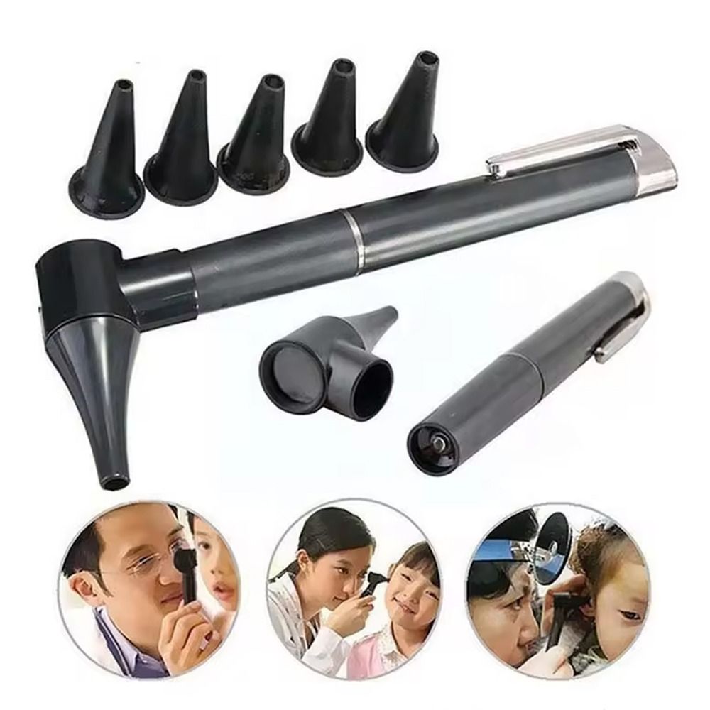 Mini Diagnostic Otoscope Kit 5 Speculas Magnifying Lens Led Light Flashlight Diagnostic Instrument Nurse, Student, Doctors
