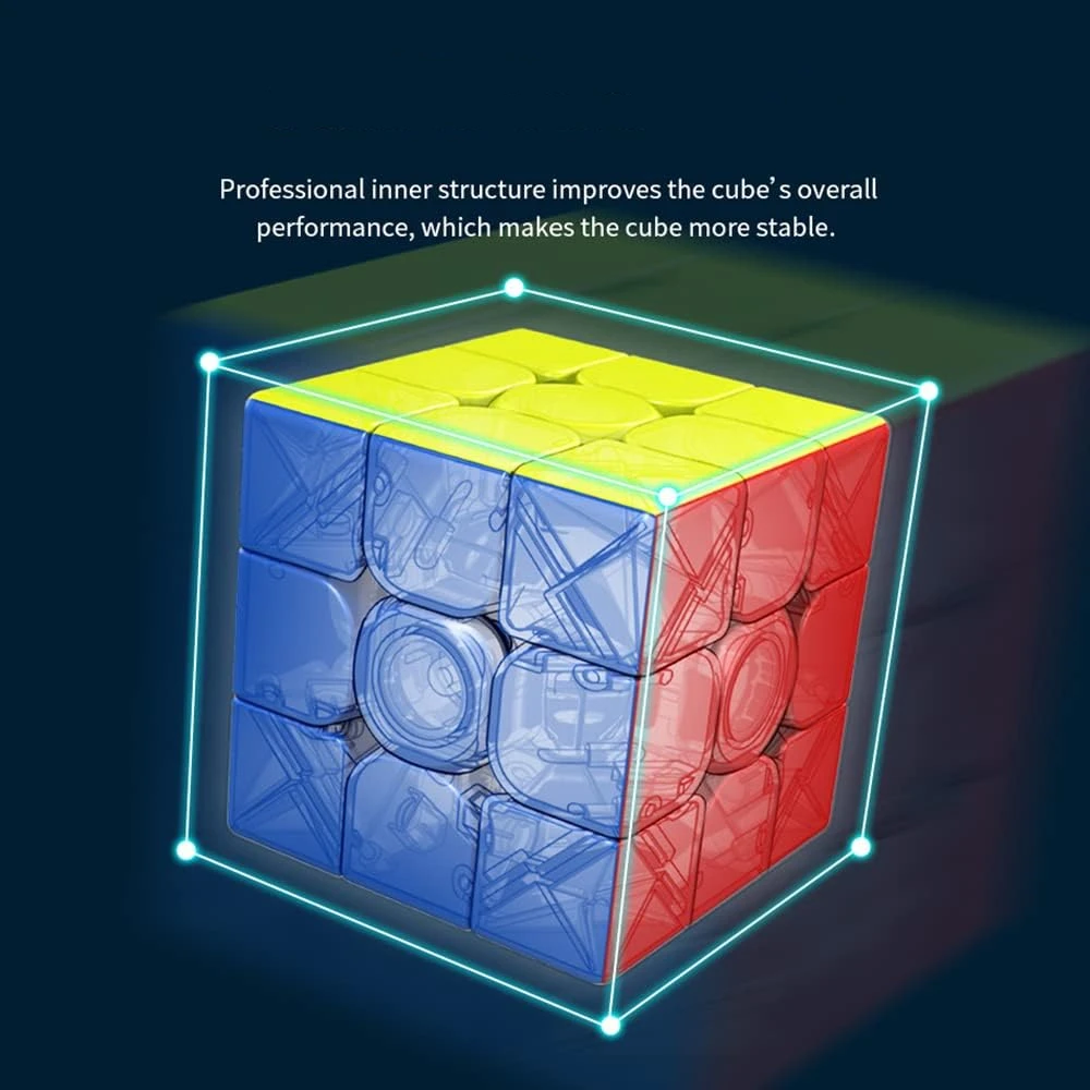 Moyu Cubing Classroom Meilong 3/3C 3x3 Magic Stickerless 3 Layers Speed Cube Solid Durable & Stickerless Frosted