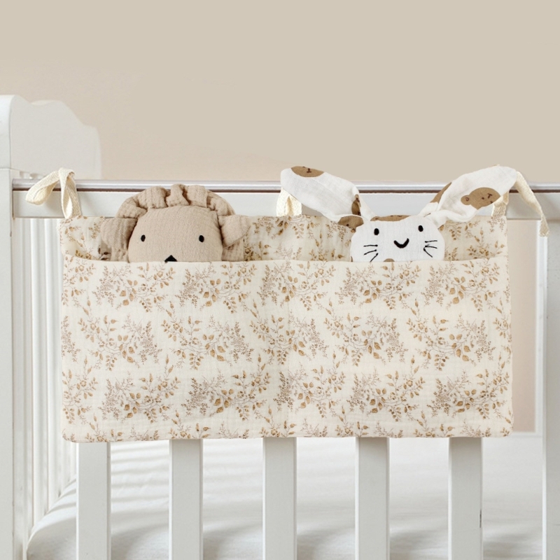 Baby Cribs Storage Bag Baby Bedside Hanging Storage Bag Cotton